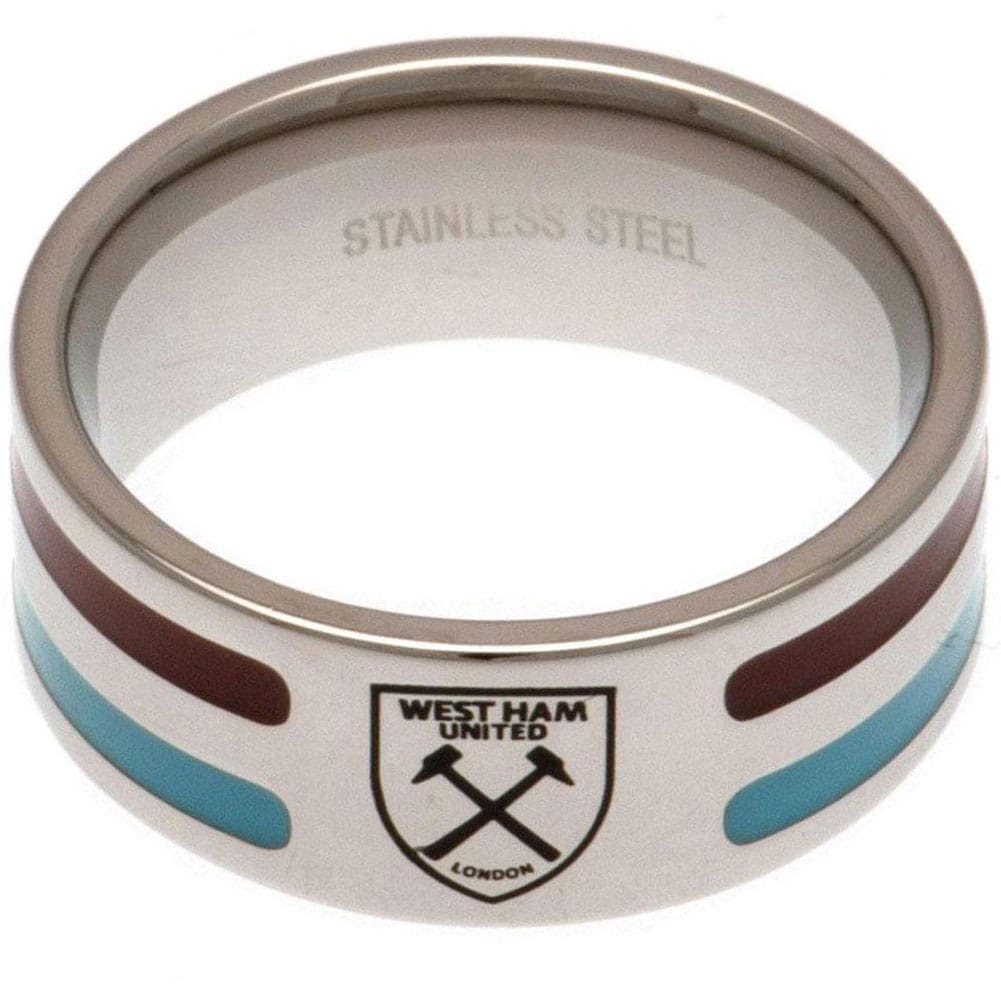 West Ham United FC Colour Stripe Ring Small 1 West Ham United FC Colour Stripe Ring Small